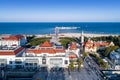 Sopot resort in Poland with SPA, pier, beach, hotels and old li Royalty Free Stock Photo